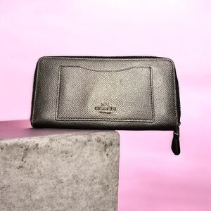 Coach Metallic Gray Wallet